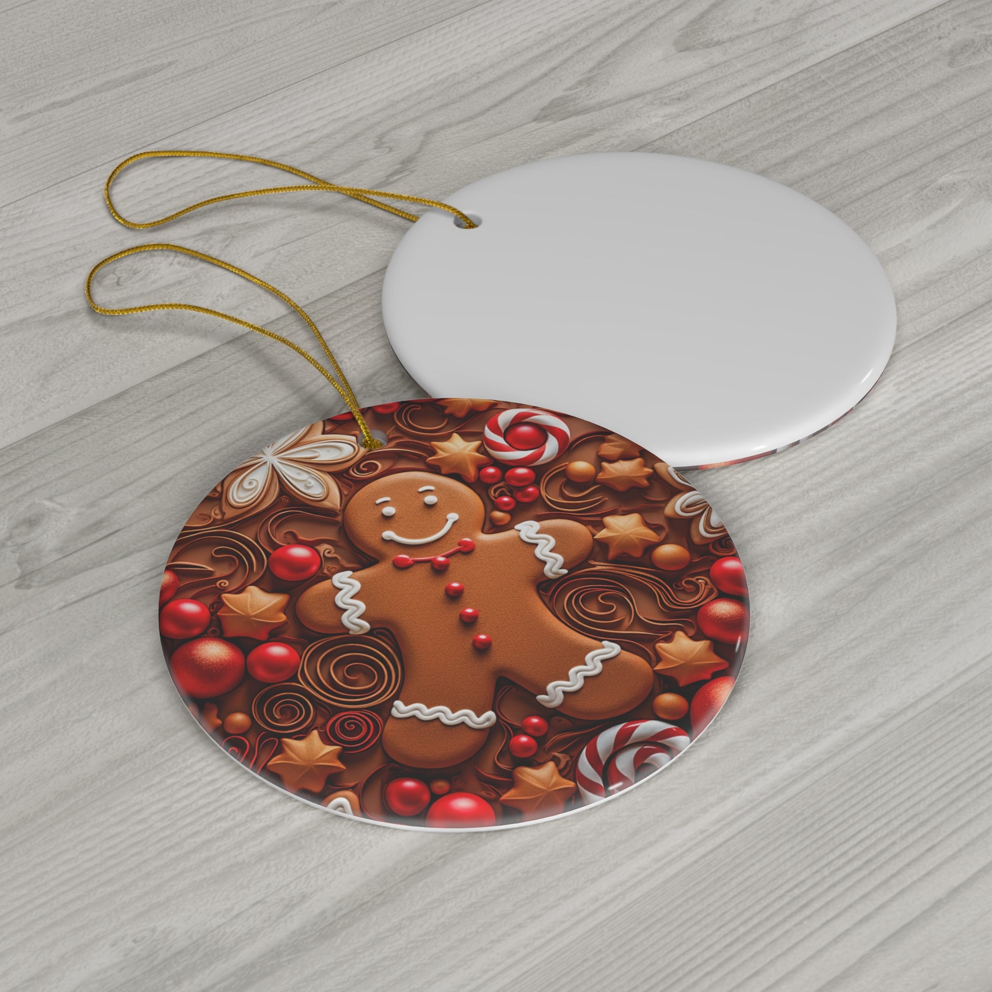 Christmas Tree Ornament Gingerbread Man, Christmas decoration, sides, paper quilled