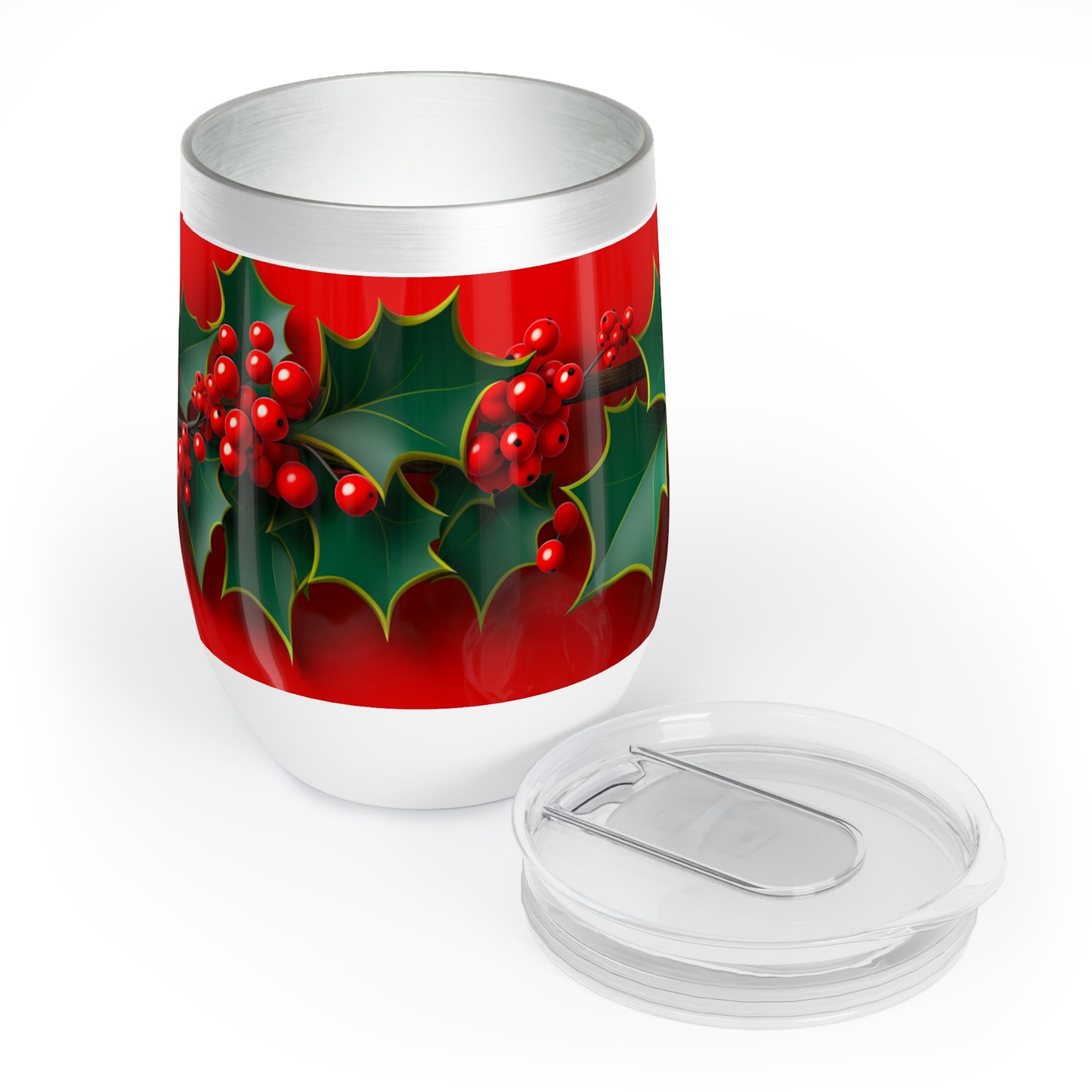 Christmas Wine Tumbler Holly, product , paper quilled