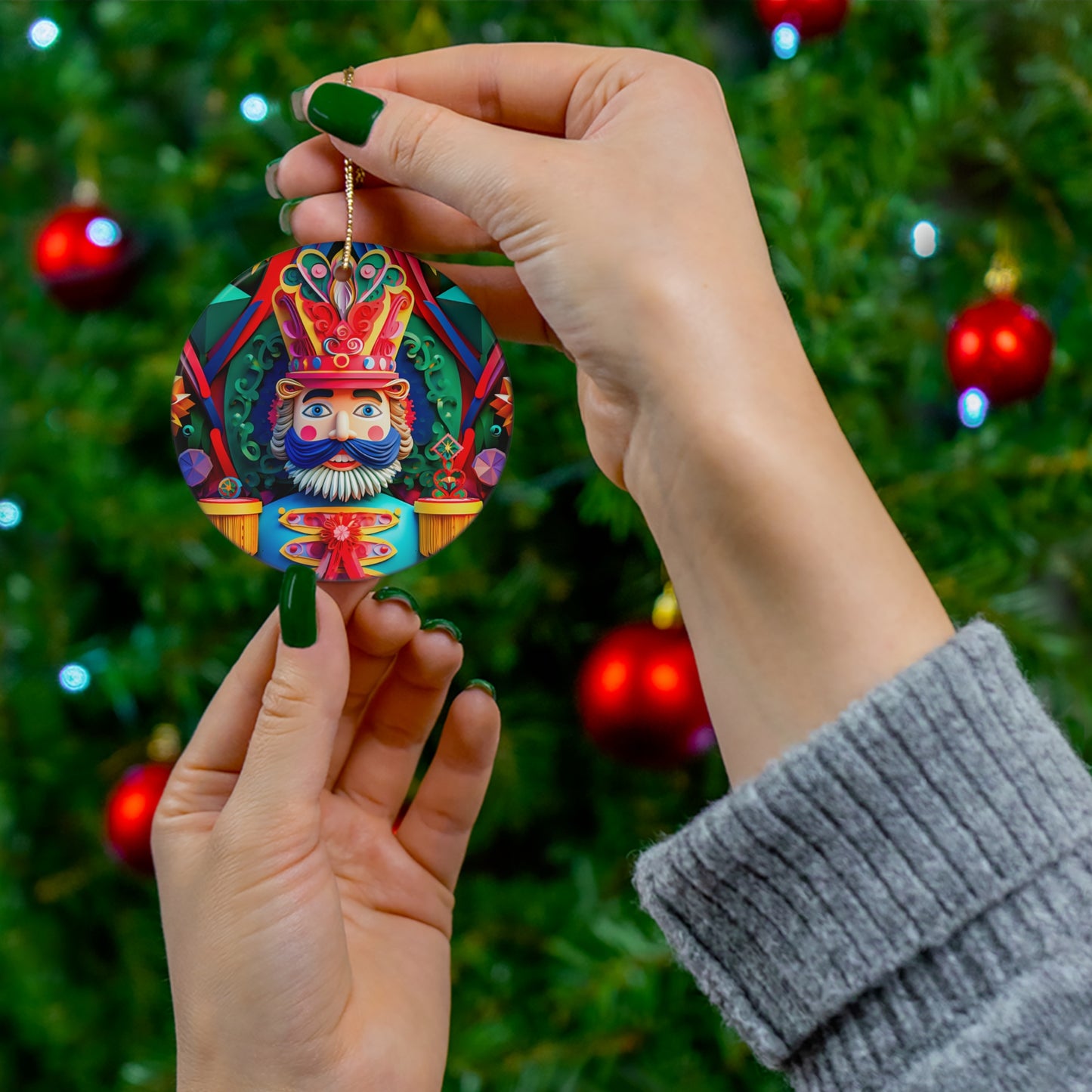 Christmas Tree Ornament Nutcracker, Christmas decoration, product, paper quilled