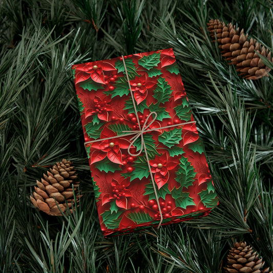 Christmas Wrapping Paper Christmas Holly, product, paper quilled