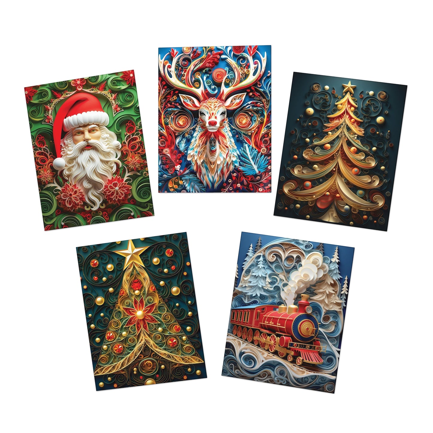 Christmas Greeting Cards (5-Pack) C