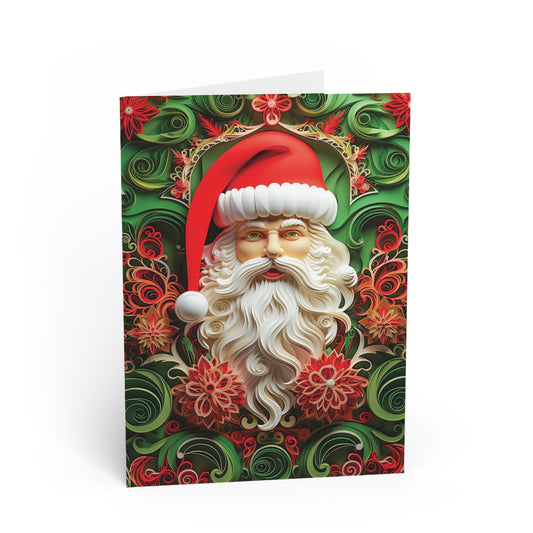 Christmas Card Green Santa