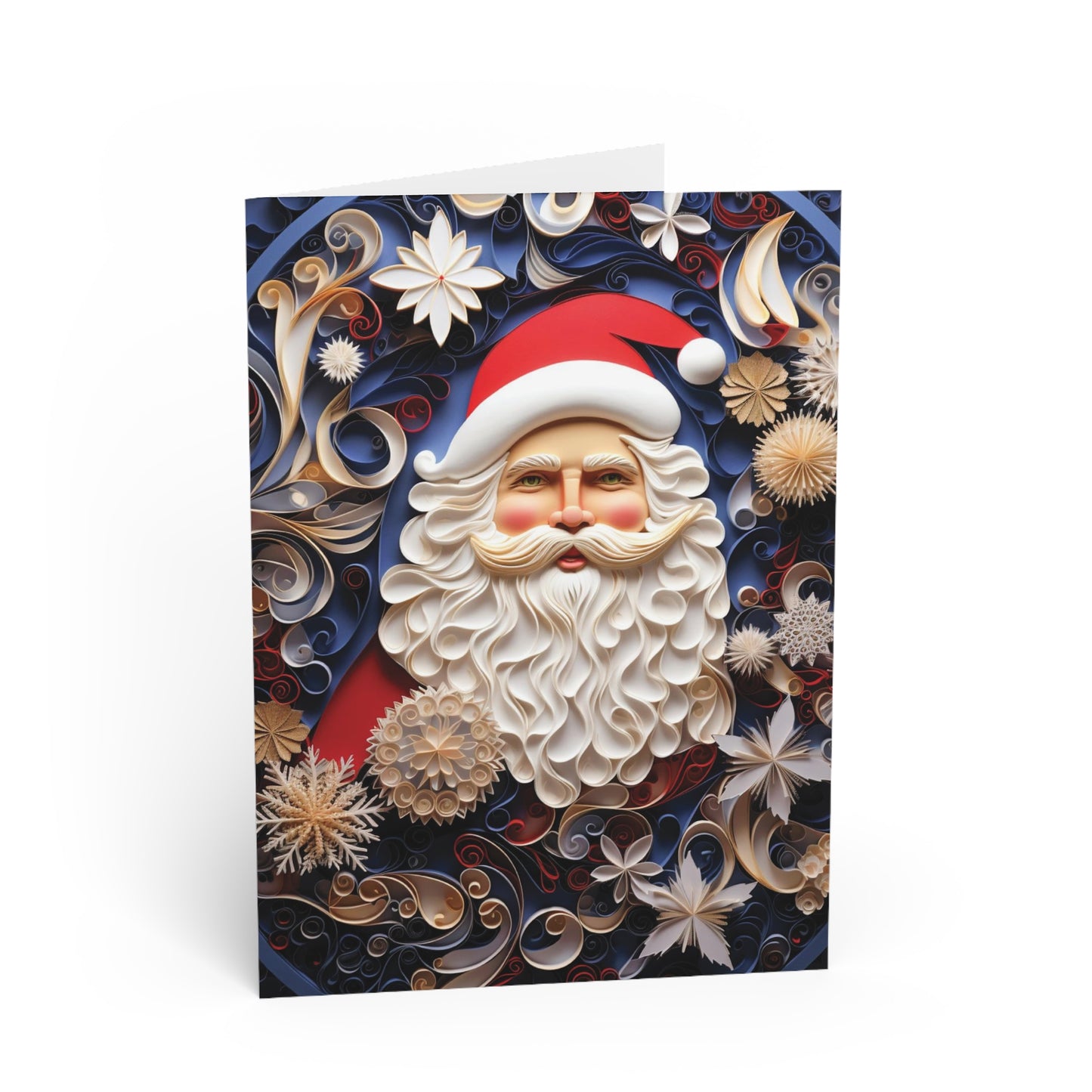 Christmas Card Blue Santa