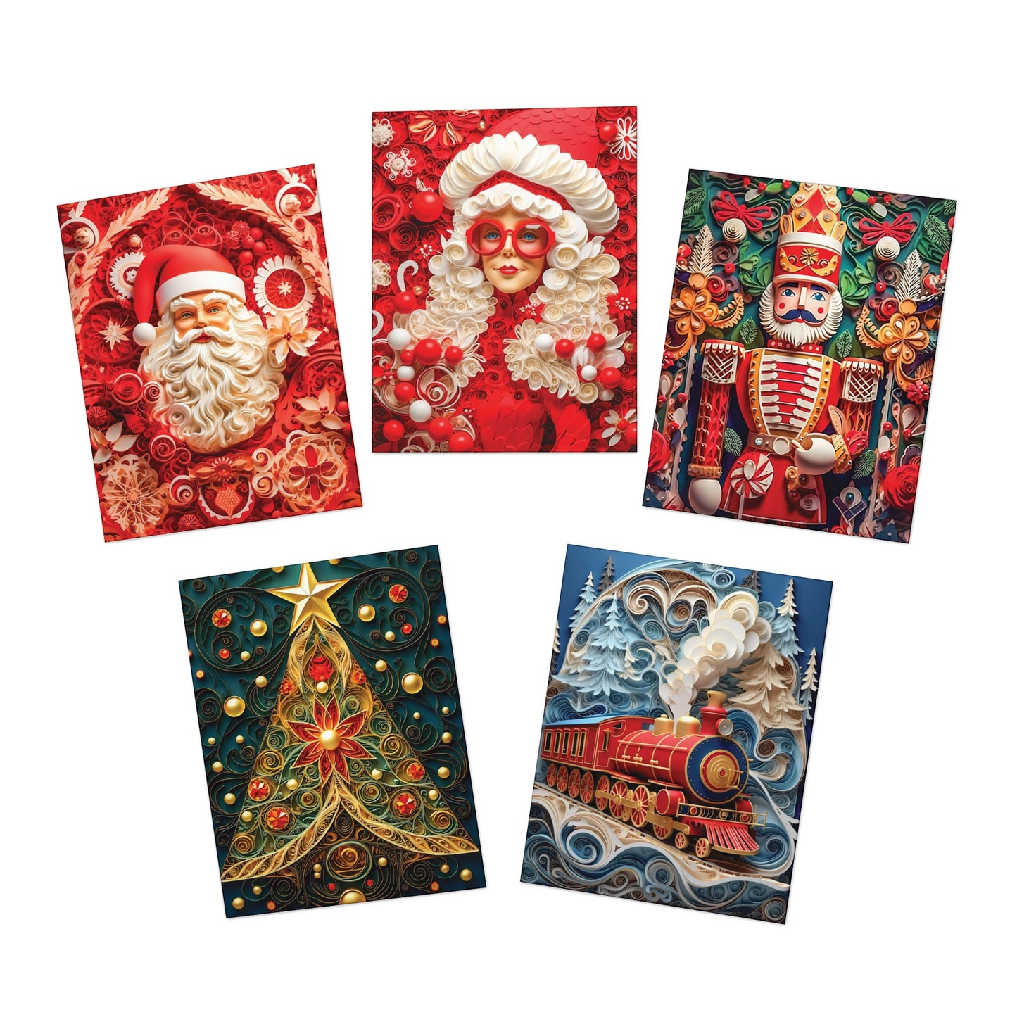 Christmas Greeting Cards (5-Pack) A