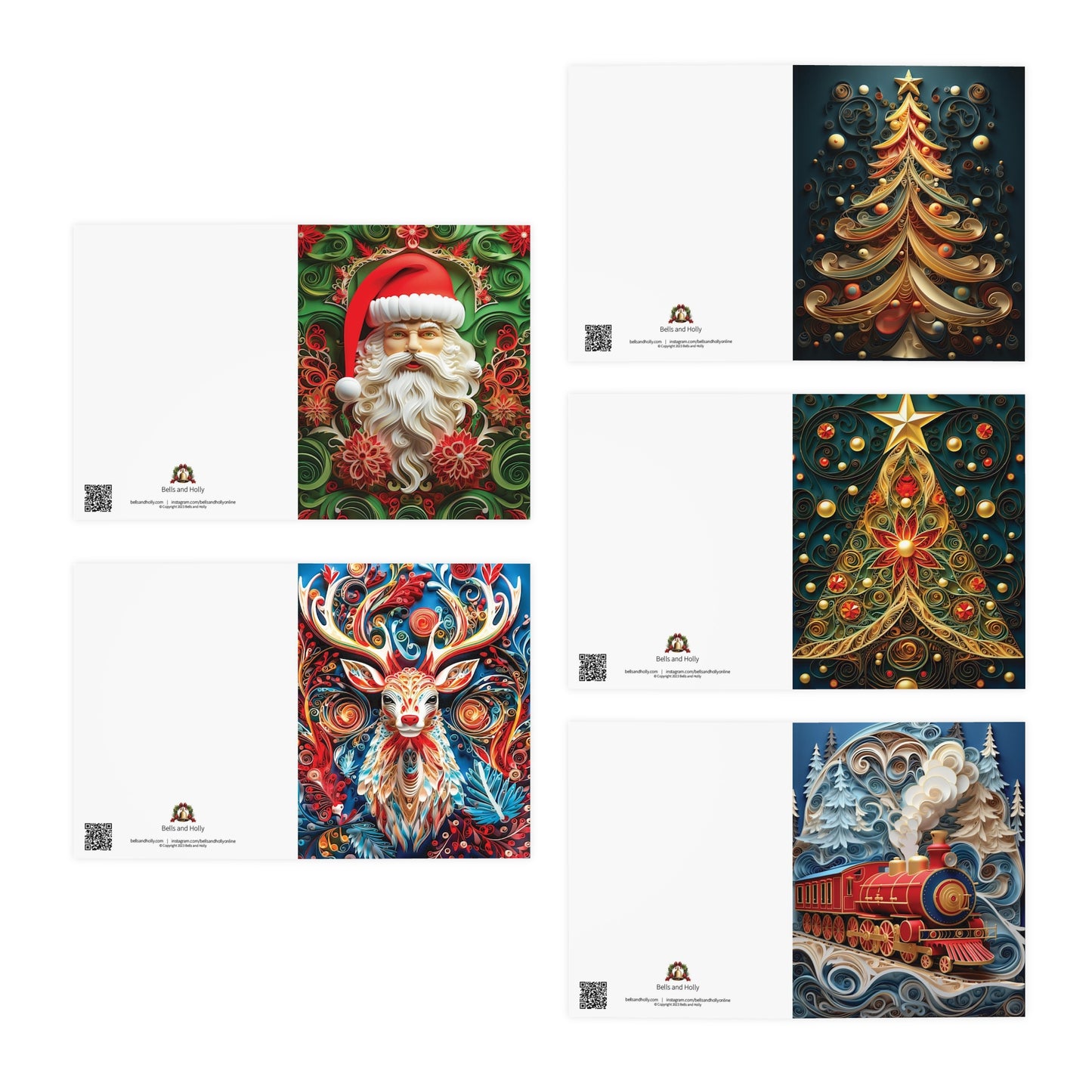 Christmas Greeting Cards (5-Pack) C