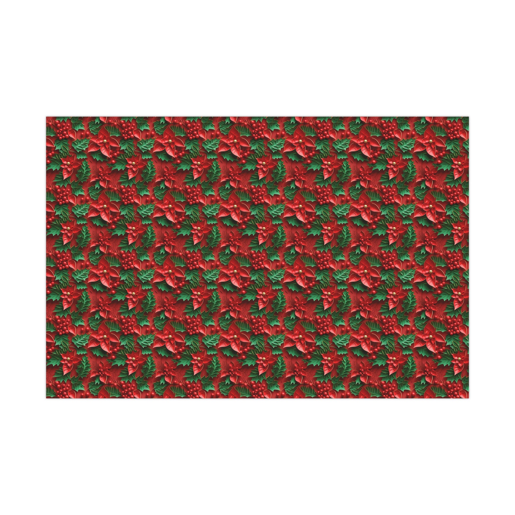 Christmas Wrapping Paper Christmas Holly, wrapping, paper quilled