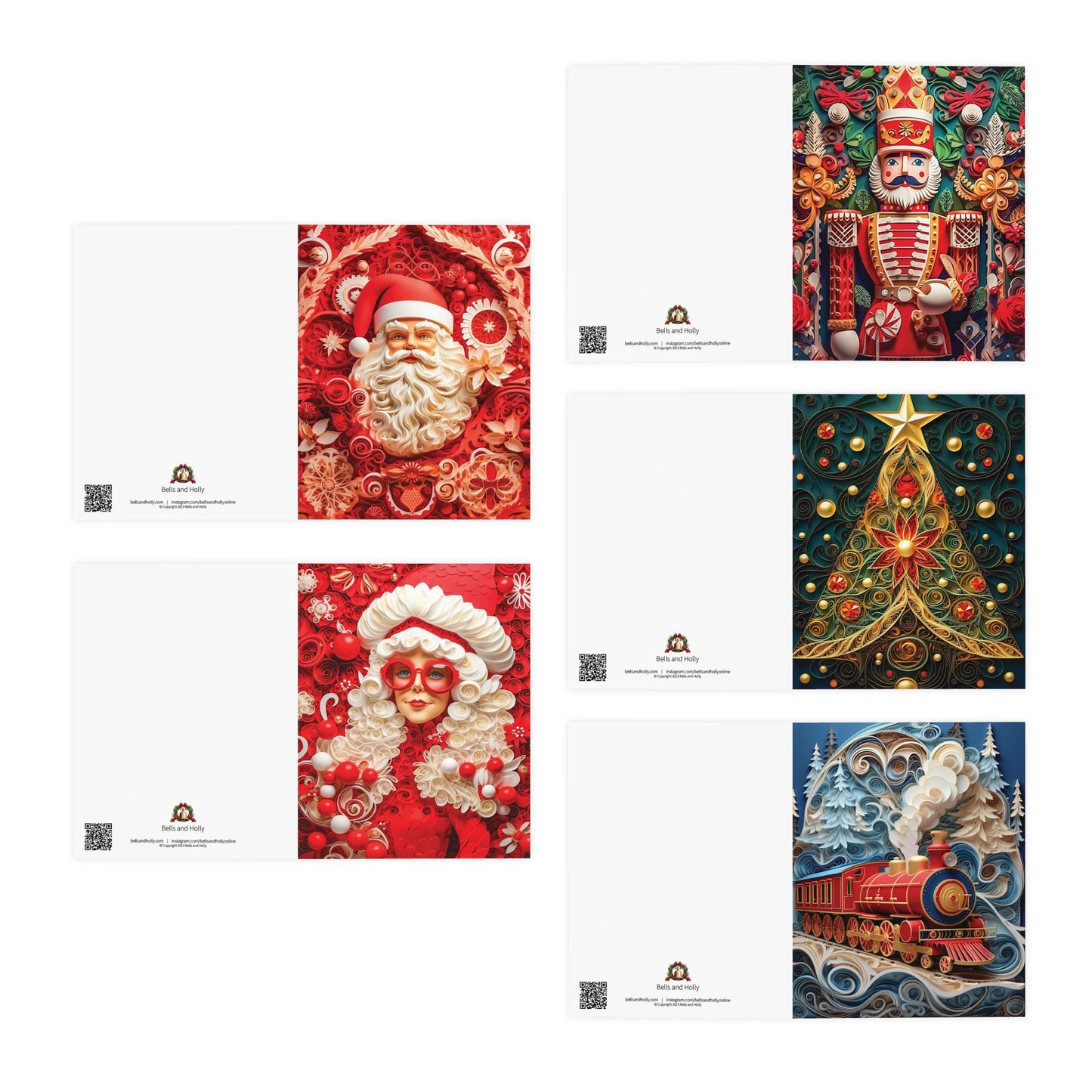 Christmas Greeting Cards (5-Pack) A